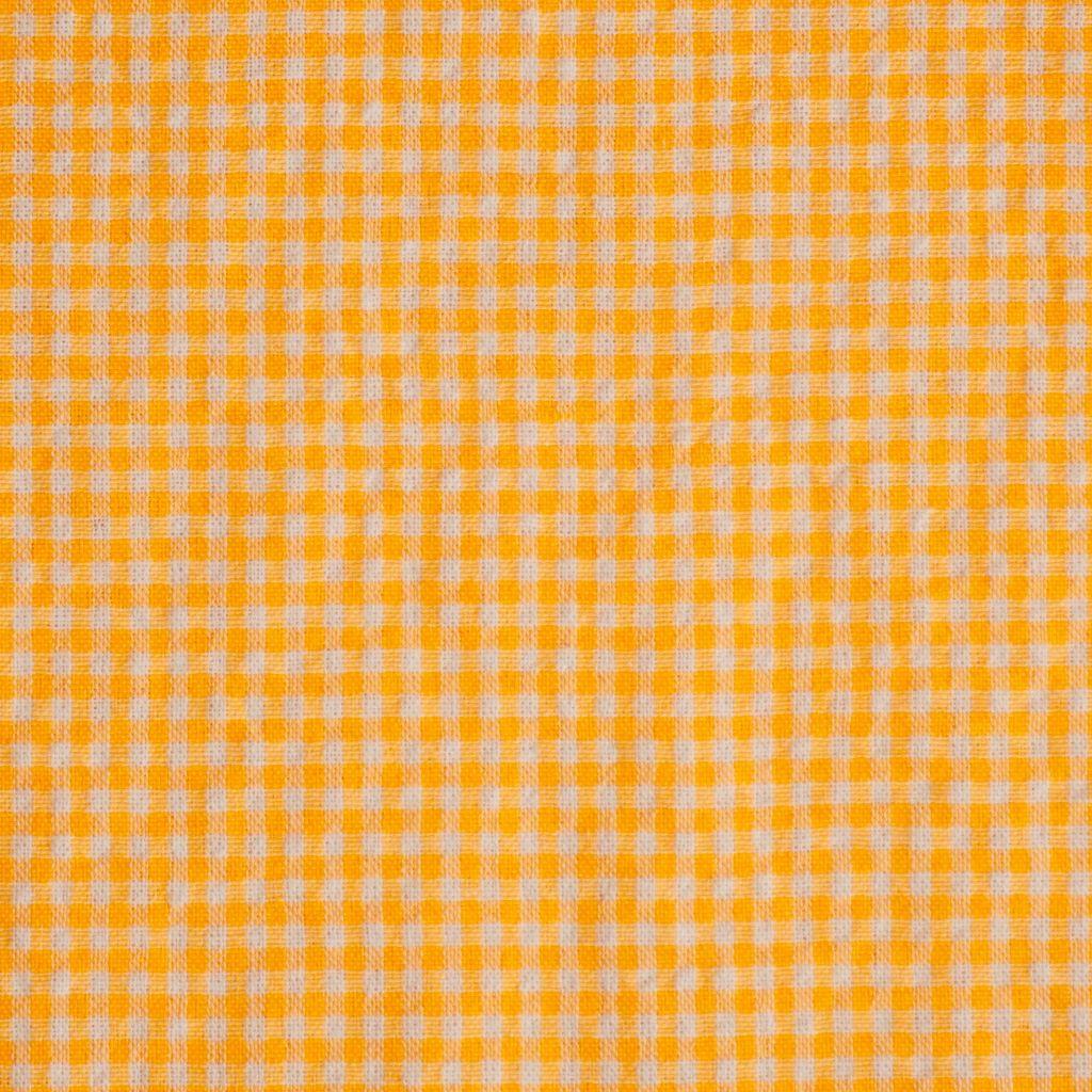 Preview: Seersucker leichter Baumwollmix kleines Karo neon orange